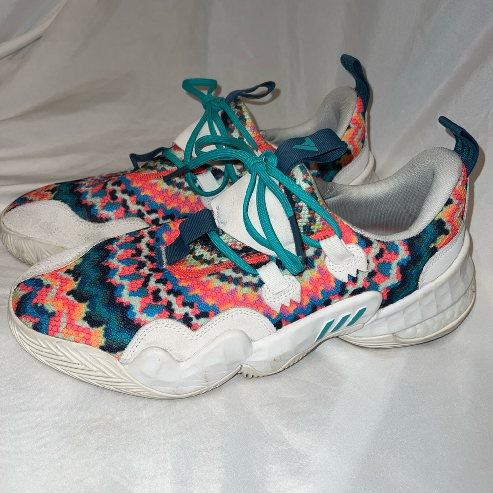 Adidas Trae Young 1 Tie-Dye Multicolor Men’s Side 10.5 - Picture 2 of 10